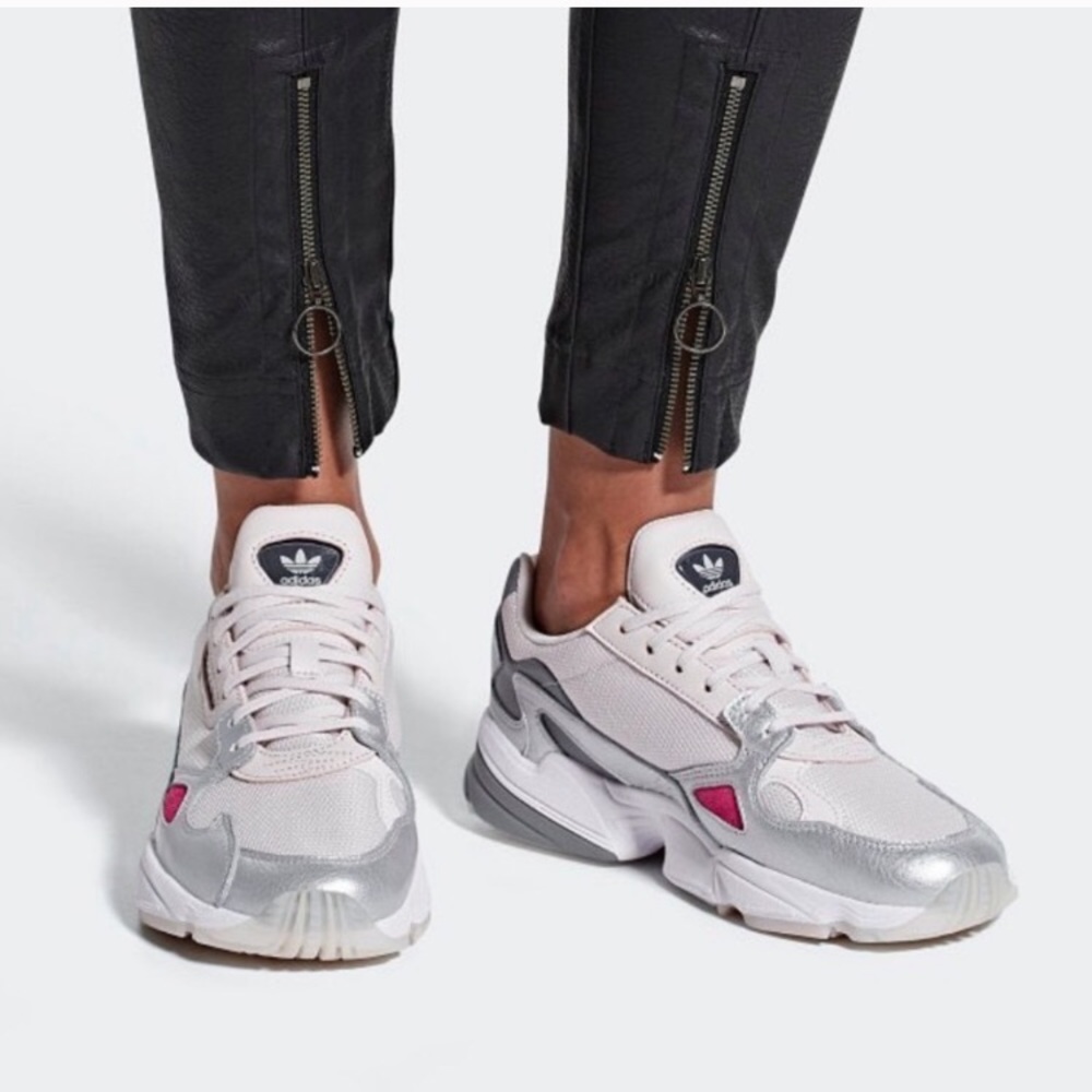adidas Falcon Orchid Tint Silver Metallic Sneakers - Picture 13 of 14